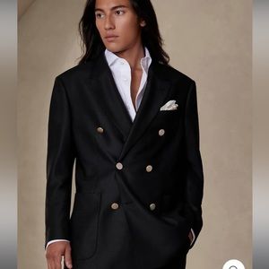 Banana Republic Barque Double-Breasted Suit Jacket Sport Coat Blazer NWT 50R